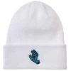 Santa Cruz Screaming Hand Long Shoreman Beanie - White