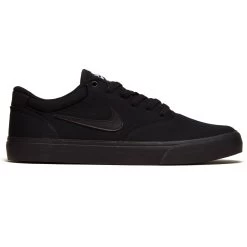 Nike SB Chron 2 Canvas Shoes - Black/Black/Black