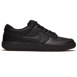 Nike SB Force 58 Premium Leather Shoes - Black/Black/Black/Black