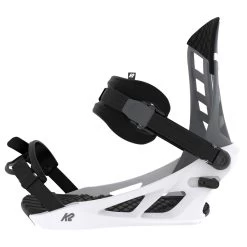 K2 Indy 2024 Snowboard Bindings - Grey/White -Snow Warm Clothing 196222114264 5