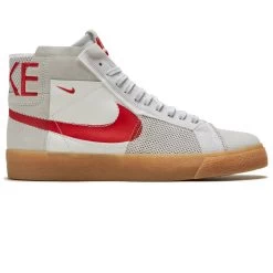 Nike SB Zoom Blazer Mid Prm Shoes - Summit White/University Red