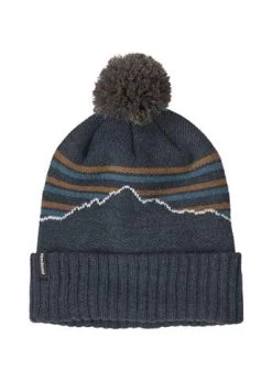 Patagonia Powder Town Beanie -Snow Warm Clothing 2122 patagonia powdertownbeanie fitzroystripeknitsmolderblue