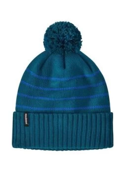 Patagonia Powder Town Beanie -Snow Warm Clothing 2122 patagonia powdertownbeanie perennialstripeknitstellarblue