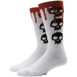 Zero 3 Skull Blood Socks - White