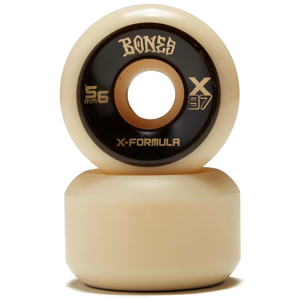 Bones X Formula 97a V6 Wide-Cut Skateboard Wheels - White - 56mm 4 Bones X Formula 97a V6 Wide-Cut Skateboard Wheels - White - 56mm - Image 2