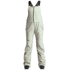Airblaster Womens Hot Bib Snowboard Pants - Mint Daisy