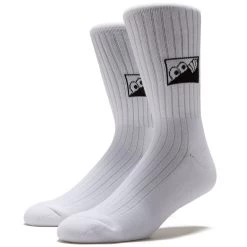 Last Resort AB Heel Tab Dress Socks - White
