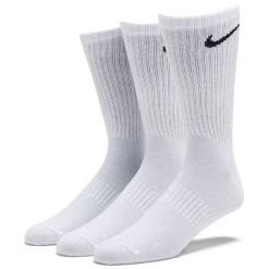 Nike SB Everyday Lightweight Crew Socks - White/Black - LG