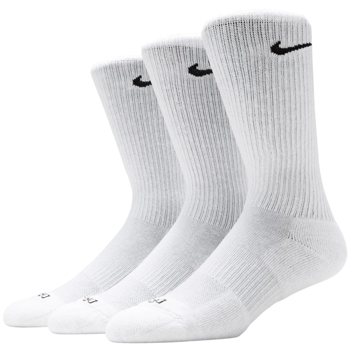 Nike SB Everyday Plus Cushioned 3 Pack Of Socks - White/Black 3 Nike SB Everyday Plus Cushioned 3 Pack Of Socks - White/Black