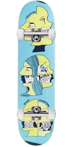 Krooked Manderson Two Face Skateboard Complete - Blue - 8.06"