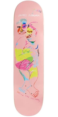 There James Hi James Full Skateboard Deck - Pink - 8.25"