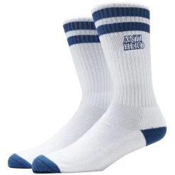 Anti-Hero Black Hero Outline Socks - White/Royal