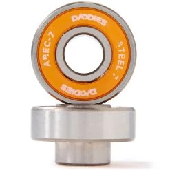 Daddies Steel Built In Skateboard Bearings - Orange