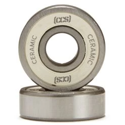 CCS Ceramic Skateboard Bearings - White
