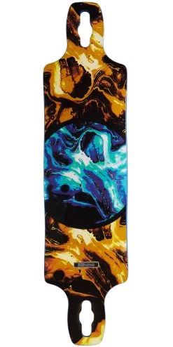 DB Paradigm 41" Longboard Deck - Blue/Gold