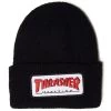 Thrasher Outline Patch Beanie - Black -Snow Warm Clothing BQ4B109 1