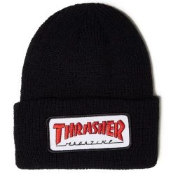 Thrasher Outline Patch Beanie - Black