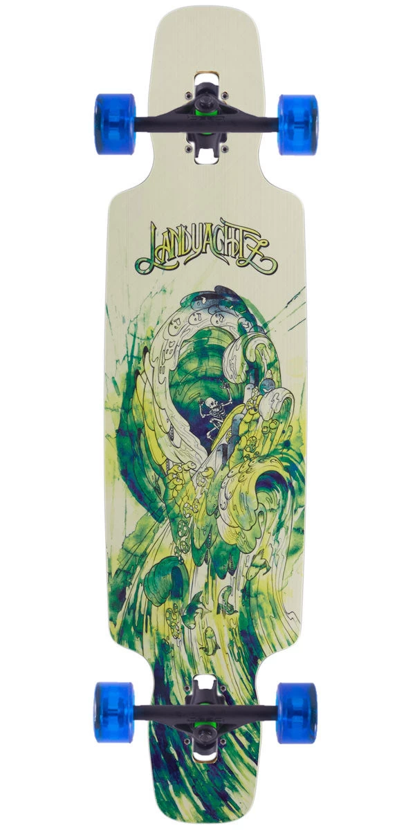 Landyachtz Drop Carve 37" Longboard Complete - Green Wave - 3 Landyachtz Drop Carve 37" Longboard Complete - Green Wave -