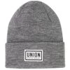 Union High Cuff Logo Beanie - Grey -Snow Warm Clothing BQ5DB9B 1