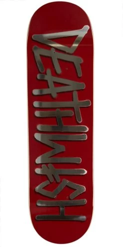 Deathwish Deathspray Skateboard Deck - Maroon/Silver - 8.75"