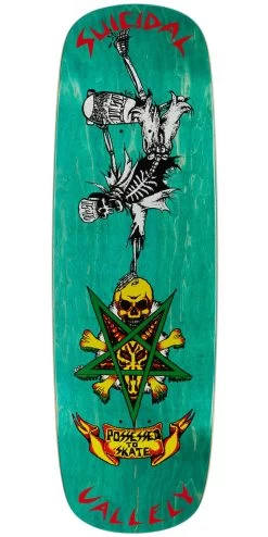 Dogtown Mike Vallely Possessed To Skate Barnyard Skateboard Deck - Teal Stain - 9.50"