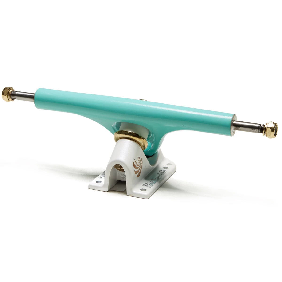 Paris V3 50 Degree Mix-Ups Longboard Trucks - Tiffany/White - 180mm 4 Paris V3 50 Degree Mix-Ups Longboard Trucks - Tiffany/White - 180mm - Image 2