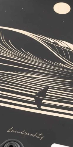 Landyachtz Surf Life Dark Wave Pre-Built Longboard Complete -Snow Warm Clothing BQ69BF4 3