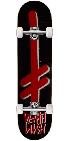 Deathwish Gang Logo Mini Skateboard Complete - 7.30"
