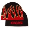 CCS Flames Reversible Skully Beanie - Black/Red -Snow Warm Clothing ccs flame beanie red 1