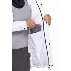 686 Men's Waterproof Coaches Jacket -Snow Warm Clothing fw23 686 menswaterproofcoachesjacket white 7