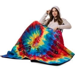 686 Waterproof Hooded Puffer Blanket -Snow Warm Clothing fw23 686 waterproofhoodedpufferblanket gratefuldeadpurpletiedye 5