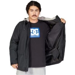 DC Shoes Men's Bandwidth Jacket -Snow Warm Clothing fw23 dc mensbandwidthjacket black 3
