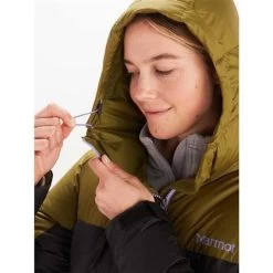 Marmot Women's Guides Down Hoody -Snow Warm Clothing fw23 marmot womensguidesdownhoody blackmilitarygreen 5
