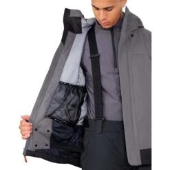 Obermeyer Men's Grommet Jacket -Snow Warm Clothing fw23 obermeyer mensgrommetjacket coal 6