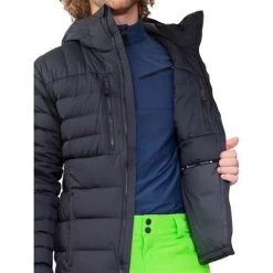 Obermeyer Men's Klaus Down Hoody -Snow Warm Clothing fw23 obermeyer mensklausdownhoody black 4