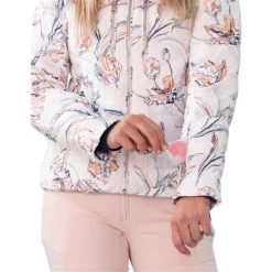 Obermeyer Women's Devon Down Jacket -Snow Warm Clothing fw23 obermeyer womensdevondownjacket gaiasfloral 3