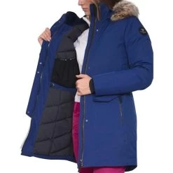 Obermeyer Women's Sojourner Down Jacket -Snow Warm Clothing fw23 obermeyer womenssojournerdownjacket navy 4