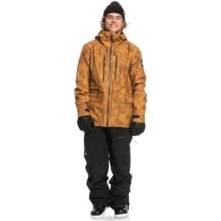 Quiksilver Men's S Carlson Stretch Quest Jacket -Snow Warm Clothing fw23 quiksilver menscarlsonstretchquestjacket buckthornbrownfadeoutcamo 3