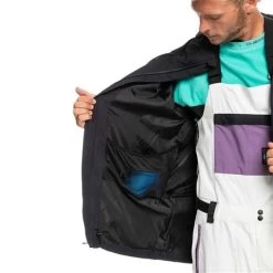 Quiksilver Men's High In The Hood Jacket -Snow Warm Clothing fw23 quiksilver menshighinthehoodjacket trueblack 4