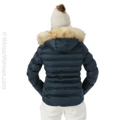 Sunice Women's Fiona Jacket With Real Fur -Snow Warm Clothing fw23 sunice womensfionajacketrealfur midnight model3