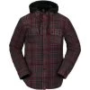 Volcom Men's Field Ins Flannel Jacket -Snow Warm Clothing fw23 volcom mensfieldinsulatedflanneljacket blackplaid 1