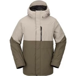 Volcom Men's L Ins Gore-Tex Jacket -Snow Warm Clothing fw23 volcom menslinsulatedgoretexjacket darkkhaki 1