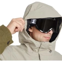 Volcom Men's L Ins Gore-Tex Jacket -Snow Warm Clothing fw23 volcom menslinsulatedgoretexjacket darkkhaki 4