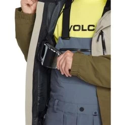 Volcom Men's L Ins Gore-Tex Jacket -Snow Warm Clothing fw23 volcom menslinsulatedgoretexjacket darkkhaki 6