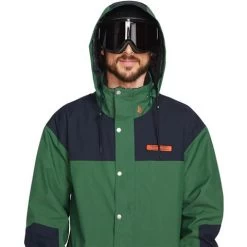 Volcom Men's Longo Gore-Tex Jacket -Snow Warm Clothing fw23 volcom menslongogoretexjacket military 3