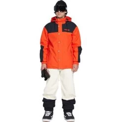 Volcom Men's Longo Gore-Tex Jacket -Snow Warm Clothing fw23 volcom menslongogoretexjacket orangeshock 3