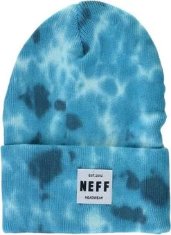 NEFF Neff Lawrence Tie Dye Beanie -Snow Warm Clothing nef n09vuhbxx teal tie dye
