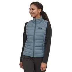 Patagonia Women's Down Sweater Vest -Snow Warm Clothing pat 84629 ligh plume grey model1