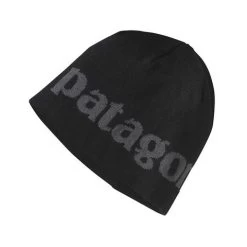 Patagonia Beanie Hat -Snow Warm Clothing patagonia beanie hat logo belwe black