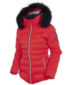 Sunice Women's Fiona Jacket With Real Fur -Snow Warm Clothing suni wel1804f scarlet red1